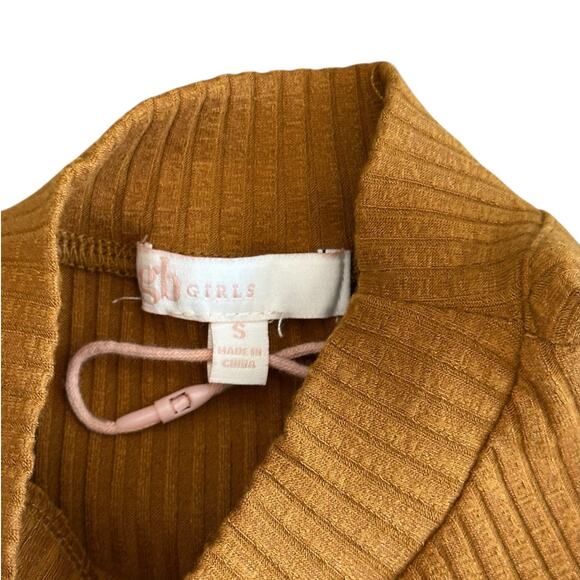 GB GIRLS Ribbed Mock Turtleneck Sleeveless Top Small Nwot - Picture 3 of 4